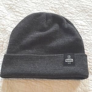 RefrigiWear grey knit foldover winter cap beanie skullcap